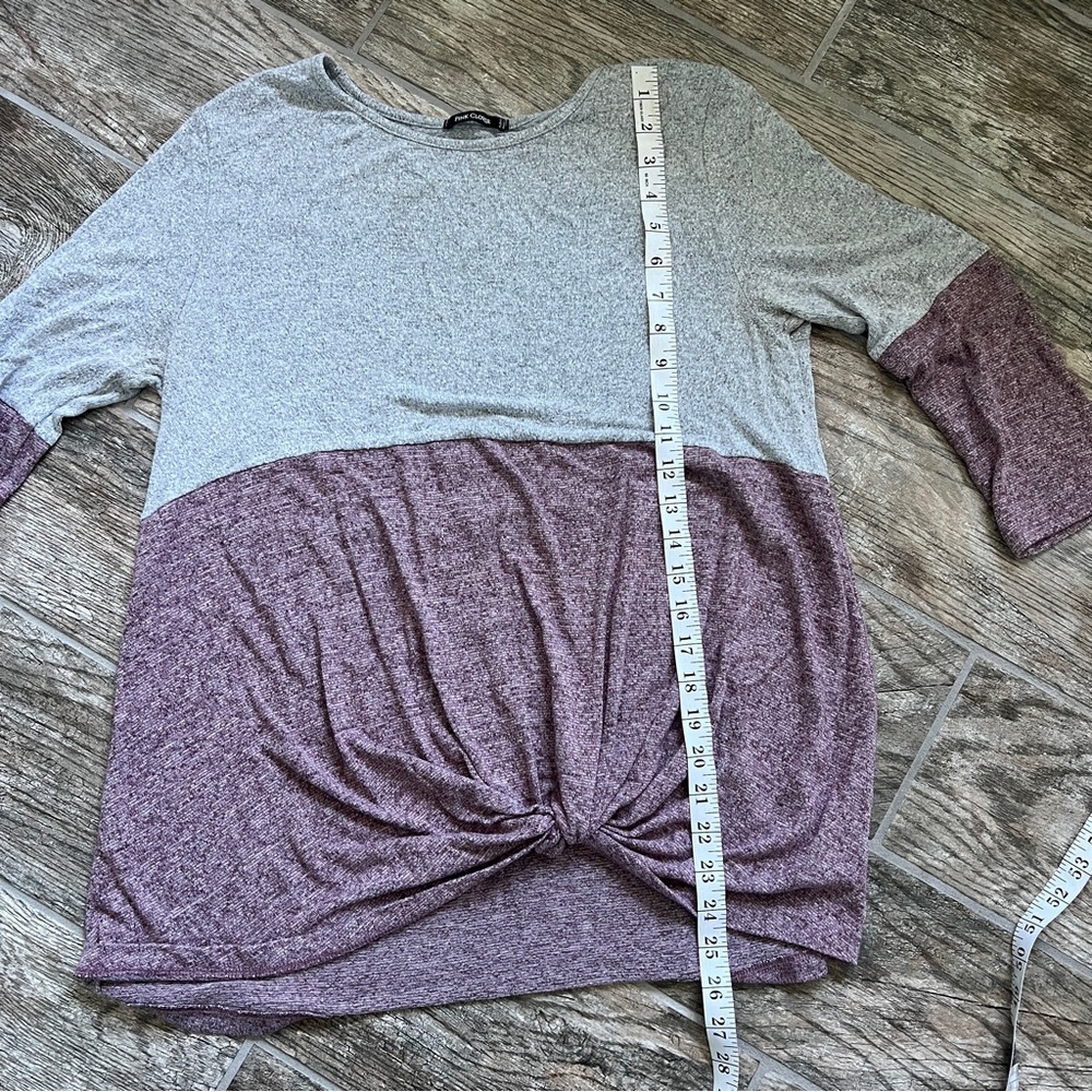 Pink Clover Colorblock Denver Front Twist Tunic, Women’s Size Large - Picture 5 of 5